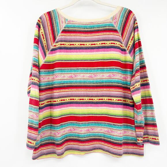 Womens Bundle Lot (3) Striped Floral Boho Printed Blouses Tops Plus Size 3X - Picture 4 of 11